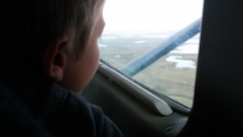 Ben taking in the views from the Bush Plane